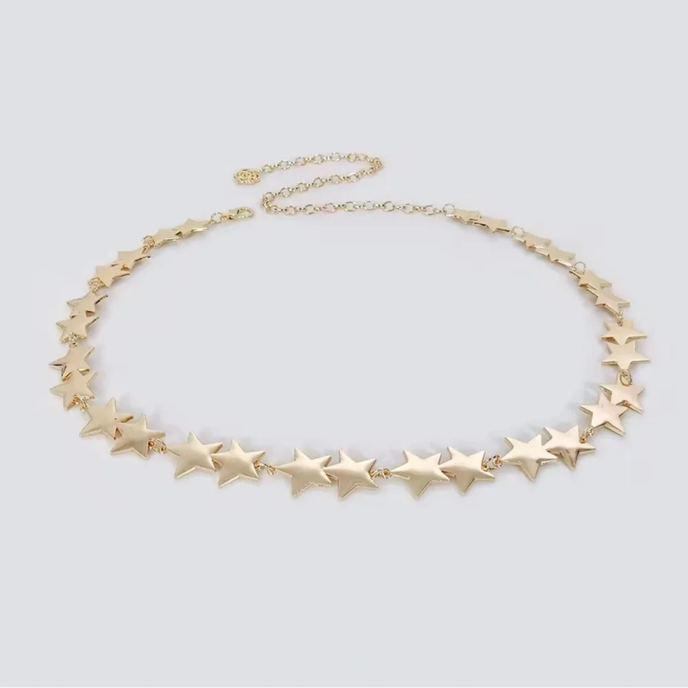 Gold Star Chain Belt for Women Celestial